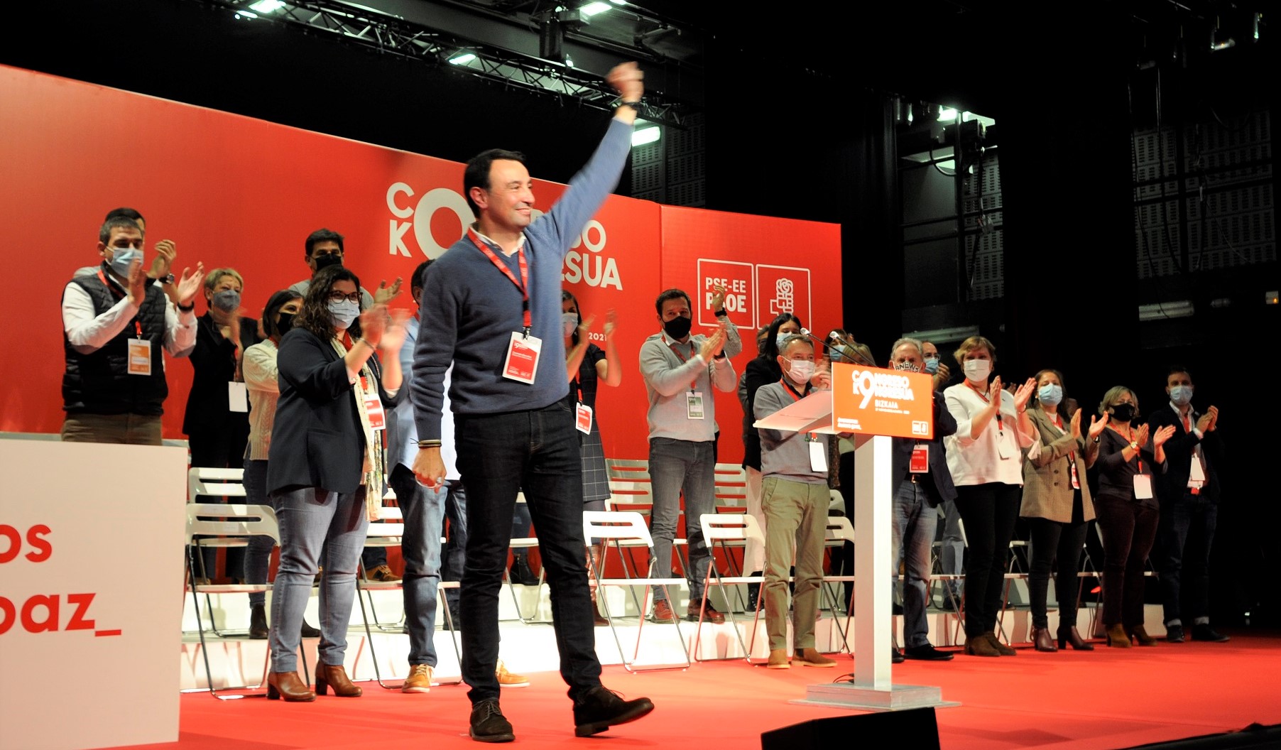 1 Mikel Torres en la clausura del 9 Congreso de PSE-EE de Bizkaia